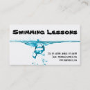 Search for swim lessons business cards Sport