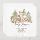 Search for watercolor woodland animals baby shower invitations Bunny