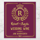 Search for burgundy wine labels Monogrammed
