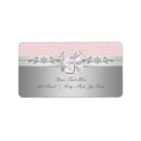 Search for christening return address labels Pink
