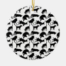Search for dog silhouette christmas tree decorations Black and white
