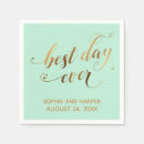 Search for mint green wedding napkins Typography