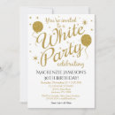 Search for all white birthday invitations Glitter