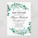Search for mint baby shower invitations Botanical
