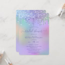Search for rainbow bridal shower invitations Unicorn