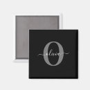 Search for monogram stamps magnets Black