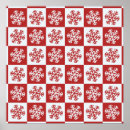 Search for red and white pattern posters Snowflakes