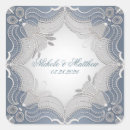 Search for blue lace wedding stickers Delicate