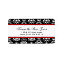Search for black and white damask return address labels Engagement
