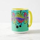 Search for black red yellow pattern coffee mugs Blue