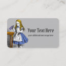 Search for alice in wonderland business cards Fantasy