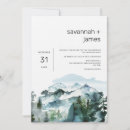 Search for mountain range wedding invitations Simple