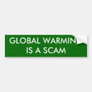 Search for scam bumper stickers Global warming