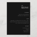 Search for black and white menus Minimalist
