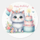 Search for cute kitten stickers Birthday