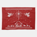 Search for ugly christmas sweater tea towels Red