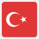 Search for turkish square stickers Flag