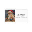 Search for st nicholas return address labels Vintage christmas