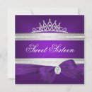 Search for bow sweet 16 invitations Purple