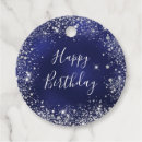 Search for navy blue gift tags Happy birthday