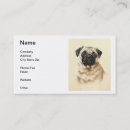 Search for pugs business cards Chinese pug