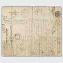 Search for vintage script wrapping paper Letter