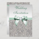 Search for mint and silver wedding invitations Couple