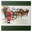 Search for vintage christmas santa tiles Sleigh