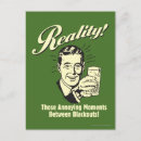 Search for reality vertical postcards Humour