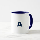 Search for dark blue mugs Letter