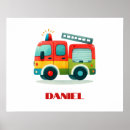 Search for fire truck nursery art Firefighter
