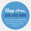 Search for birthday address stickers Train