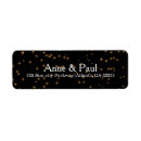 Search for faux gold foil confetti return address labels Glitter