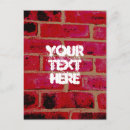 Search for brick wall postcards Red