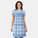 Search for blue white plaid aprons Elegant