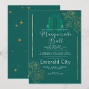 Search for masquerade ball birthday invitations Green