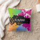 Search for paint splatter cushions Girly