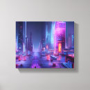 Search for neon light canvas prints Cyberpunk