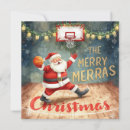 Search for basketball christmas cards Santa