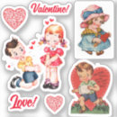 Search for retro valentine stickers Vintage