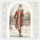 Search for vintage ice skating stickers Merry christmas