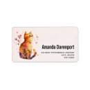 Search for cat lovers return address labels Feline