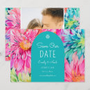 Search for tropical floral save the dates Modern