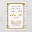 Search for art deco hen party invitations Gatsby