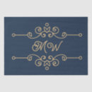 Search for navy blue and gold tissue paper Vintage