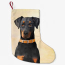 Search for doberman christmas stockings Dobie