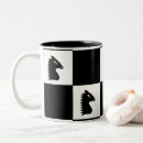 Search for white knight mugs Black and white