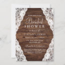 Search for vintage lace bridal shower invitations Rustic