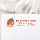 Search for gingerbread house return address labels Party