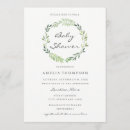 Search for wreath baby shower invitations Botanical